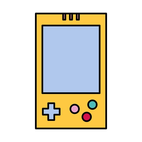 色ビデオゲーム コンソール再生ボタン コント ローラー ベクター イラスト — ストックベクタ