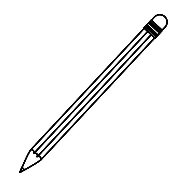 Line Wood Pencil Object Zum Schreiben Und Zeichnen Von Vektorillustrationen — Stockvektor