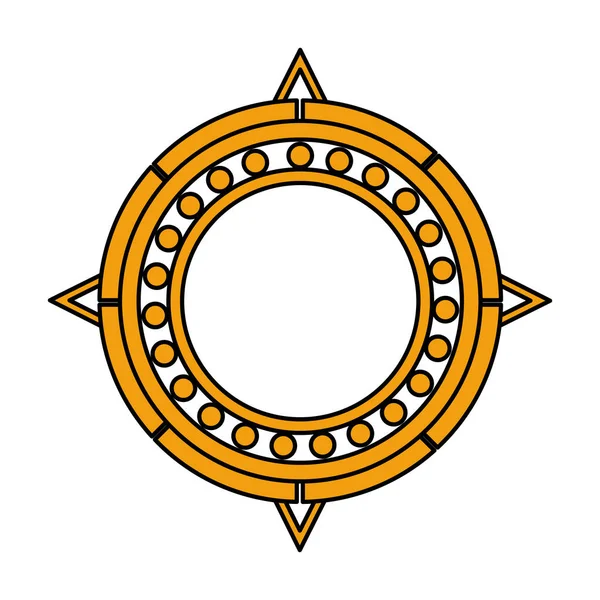 Χρώμα Ήλιο Αζτέκων Πολιτισμός Παραδοσιακό Σύμβολο Διανυσματικά Εικονογράφηση — Διανυσματικό Αρχείο