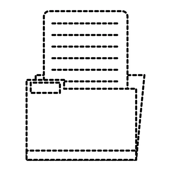 Archiv Souborů Složky Tečkovaný Tvar Dokument Informace Vektorové Ilustrace — Stockový vektor