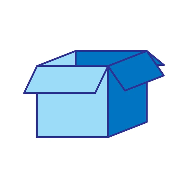 Grunge Box Pakiet Dostawy Obiektu Ilustracja Wektorowa — Wektor stockowy