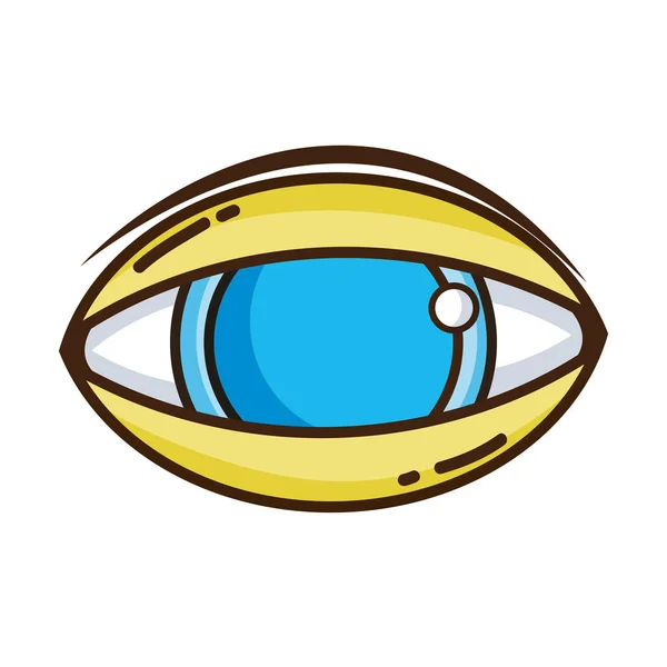 Human Eye Optical Vision Icon Vector Illustration — Stock Vector