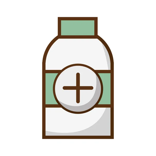 Desinfect 治療ベクトル図のアルコール ボトル — ストックベクタ