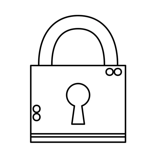 Padlock Icon Vector Illustration — Stock Vector