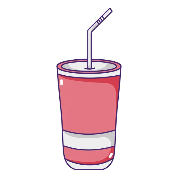 Färsk Soda Cool Kalorier Dryck Vektorillustration — Stock vektor