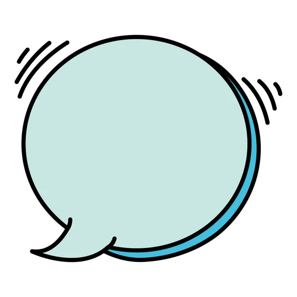 Color Circle Chat Bubble Text Message Vector Illustration — Stock Vector