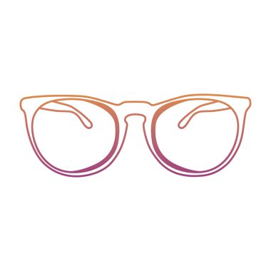 bozulmuş çizgi gözlük nesnesi çerçeve stili vektör çizim ile optik