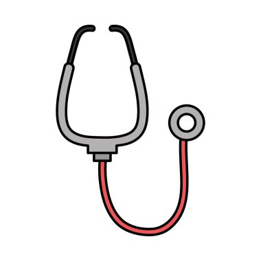 renk sağlık stetoskop aracı ritim bakım vektör çizim için