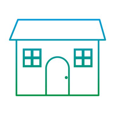 windows tasarım ve kapı vektör çizim ile bozulmuş çizgi ev ikamet