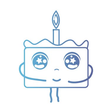 satır şirin mutlu tatlı pasta vektör çizim