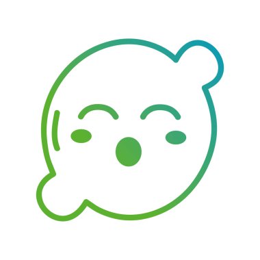 satır kawaii şirin mutlu limon meyve illüstrasyon vektör