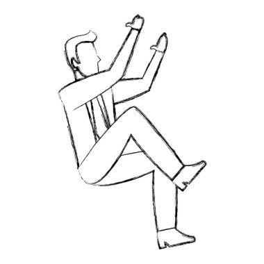 Grunge zarif iş adam şirket ofisi başarı vektör çizim