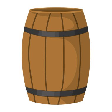 Ahşap varil nesne stil tasarlamak vektör