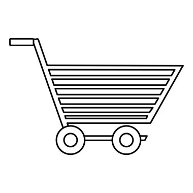 çizgi alışveriş sepeti. Vektör çizim