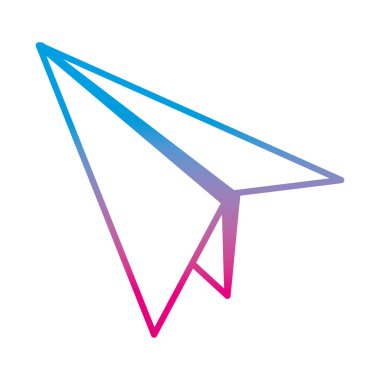 bozulmuş satır origami kağıt uçak nesne tasarım vektör çizim