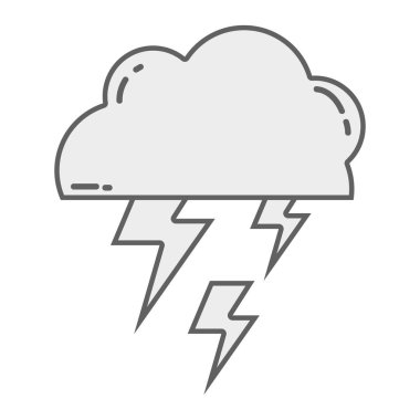 satır bulut gök gürültüsü hava electry ışınları vektör çizim ile