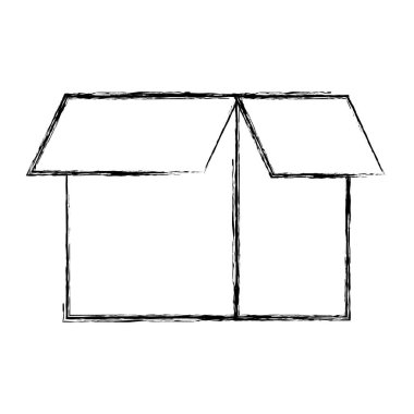 Grunge açık kutu paket nesne simge vektör çizim
