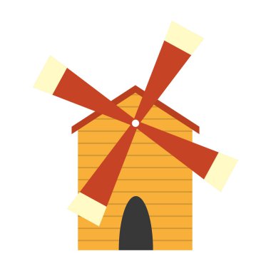 yel değirmeni çiftliği golf spor vektör çizim oynamak için