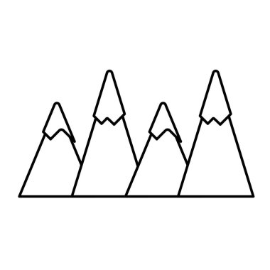 basit dağ simgesi. Vektör çizim