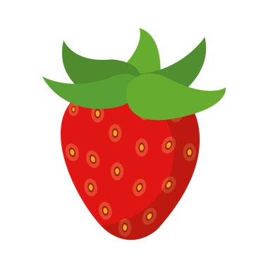 lezzetli çilek organik meyve beslenme vektör çizim