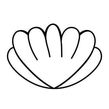 satır istiridye kabuğu deniz ve çekici tasarım vektör çizim