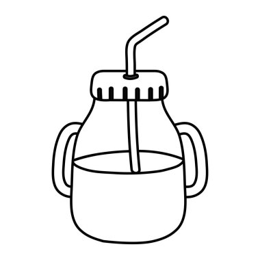 satır taze lezzetli meyve güler yüzlü içecek vektör çizim