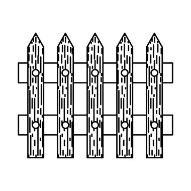 çizgi İnşaat ahşap ızgara yapısını tasarlamak vektör