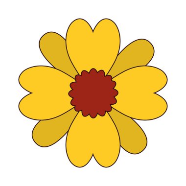 Doğa yaprakları ile güzel çiçekler vecctor illüstrasyon Tasarla