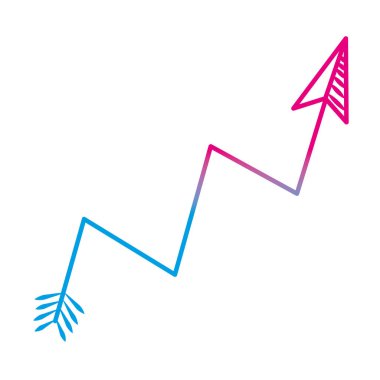 satır piktogram ok yön işareti simge vektör çizim bozulmuş