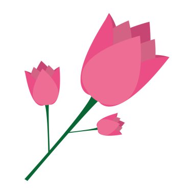 Doğa bitki yaprakları vektör çizim ile şirin fowers ile