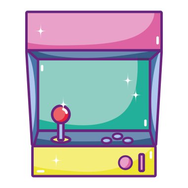 video oyunu makine konsol kontrol düğmeleri ile vektör çizim