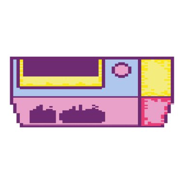 piksel video oyunu dijital simülatörü teknoloji vektör çizim