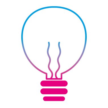 bozulmuş line Elektrikli ampul enerji nesne vektör çizim