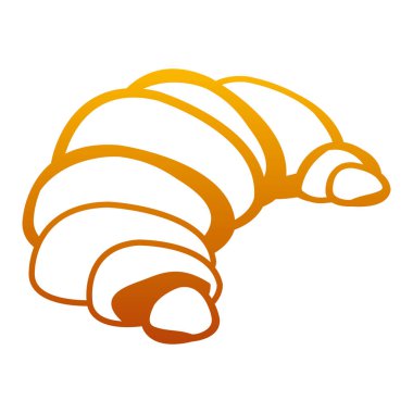 bozulmuş satır lezzetli kruvasan ekmek organik gıda vektör çizim