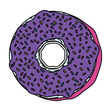 renk lezzetli lokma tatlı ekmek yiyecek vektör çizim