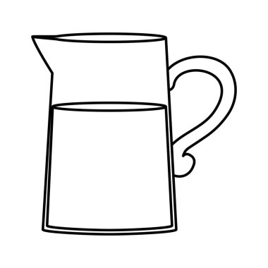 kavanoz vektör çizim satırı taze portakal sağlıklı suyu