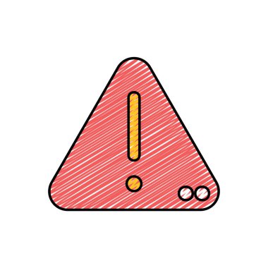 Dikkat işareti simgesi. Vektör çizim