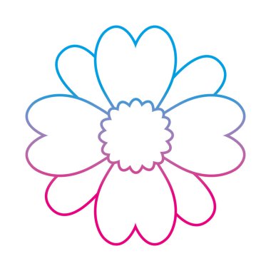 Doğa yaprakları vecctor tasarlamak ile bozulmuş satır güzel çiçekler