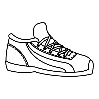 çizgi spor ayakkabı ayakkabı nesnesi eğitim vektör çizim koşu için