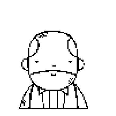 satır zarif adam sakal gömlek ve kalpleri vektör çizim ile