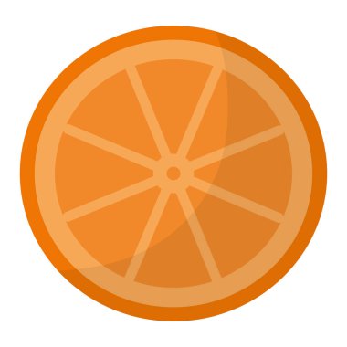 lezzetli dilim portakal organik meyve vektör çizim