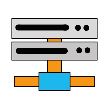 veri ağ swich uplink gövde vektör çizim