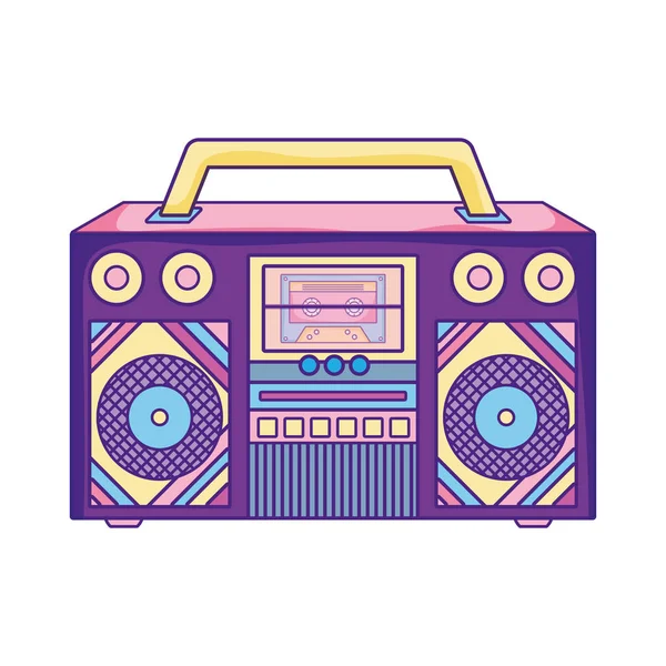 Retro Radio Musik Ljudobjekt Vektorillustration — Stock vektor