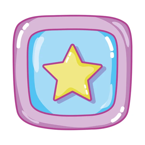 Sterne Bild Baby Cube Spiel Vektor Illustration — Stockvektor