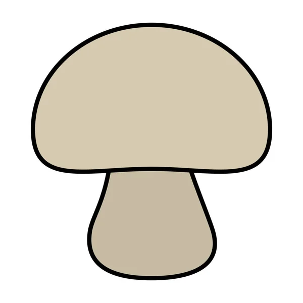 Color Organic Mushroom Natural Vegetable Food Vector Illustration — Stock Vector