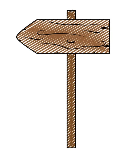 Каракулеве Дерево Попереджає Знак Рамки Векторні Ілюстрації — стоковий вектор