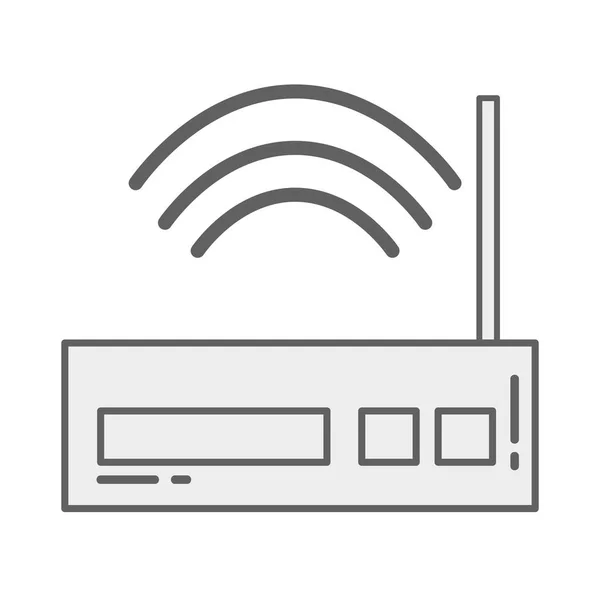 線ルーターの無線インターネット Wifi 技術ベクトル図 — ストックベクタ