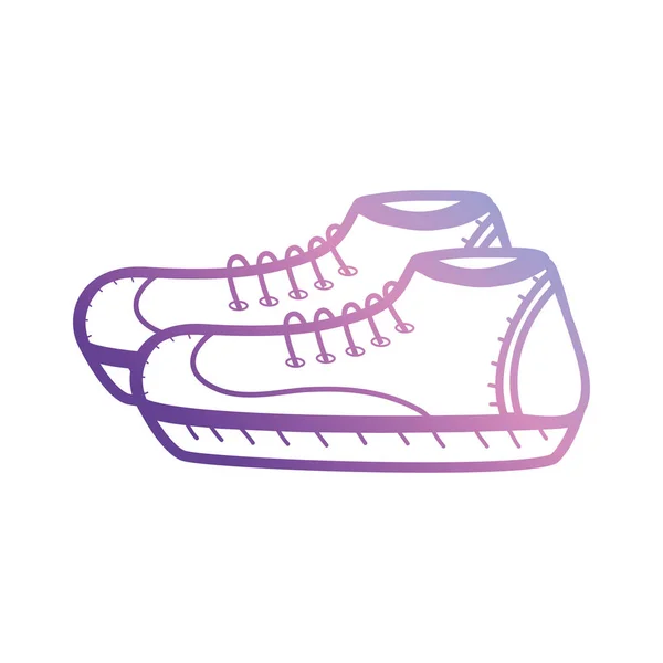 Line Sport Sneakers Stil Design Vektorillustration — Stock vektor