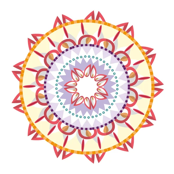 Décoration Mandala Indien Ornement Style Vectoriel Illustration — Image vectorielle
