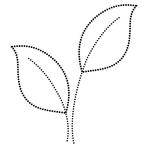 Διάστικτο Σχήμα Εξωτικά Φύλλα Φύση Φυτικών Σχεδιασμό Εικονογράφηση Φορέα — Διανυσματικό Αρχείο